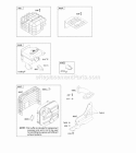 Exhaust System Diagram and Parts List for 21M317-0115-E1  Briggs and Stratton Engine